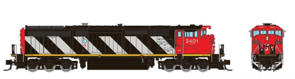 Rapido N Dash 8-40CM w/sound CN Stripe