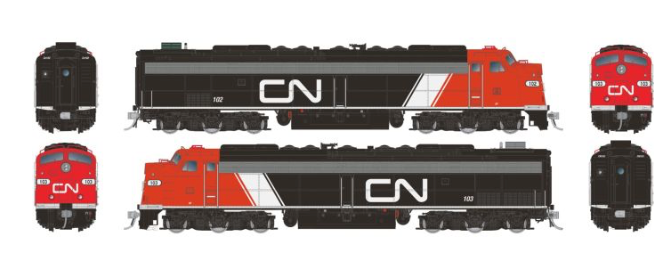 Rapido HO E8A set CN Noodle exec w/sound