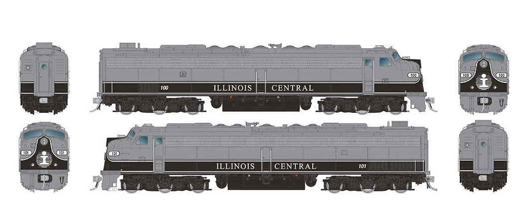 Rapido HO E8A set Illinois Central Exec w/sound