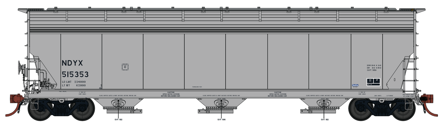 HO Thrall 5150 Hopper NDYX Jane
